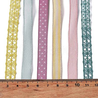 18 Yards 6 Colors Polyester Ribbon SRIB-C001-B03-1