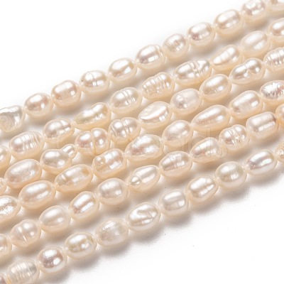 Natural Cultured Freshwater Pearl Beads Strands PEAR-J005-61-1