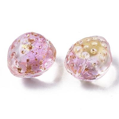 Transparent Spray Painted Glass Beads GLAA-R215-01-B03-1