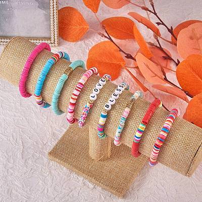 Love Bless Stretch Bracelet Sets for Teen Girl Women BJEW-SW00006-1