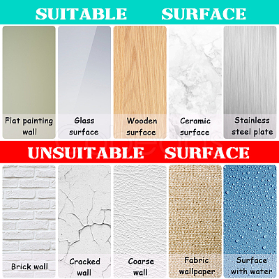 Translucent PVC Self Adhesive Wall Stickers STIC-WH0015-076-1