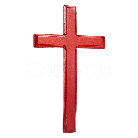 Wooden Cross Wall Decoration HJEW-WH0036-87-1