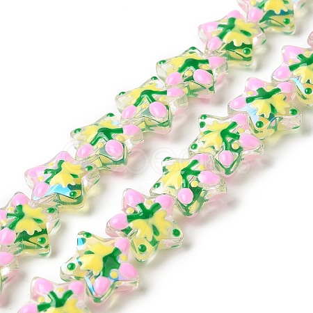 Handmade Lampwork Beads Strands LAMP-K037-15F-1