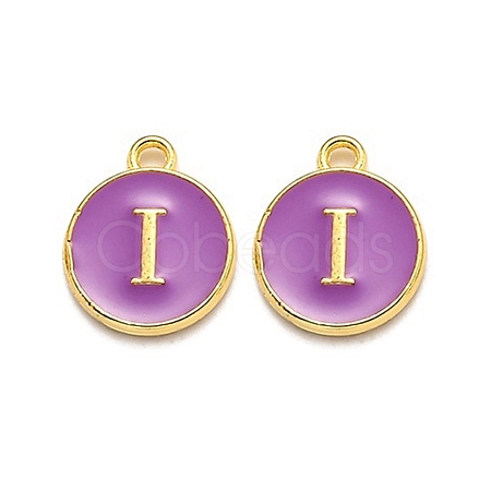 Golden Plated Alloy Enamel Charms ENAM-Q437-12I-1