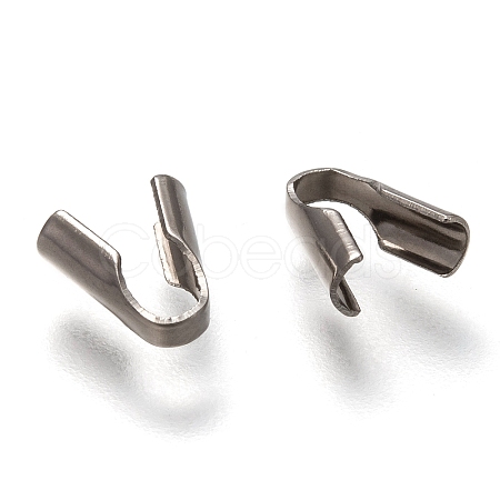304 Stainless Steel Folding Crimp Ends X-STAS-G122-09P-B03-1