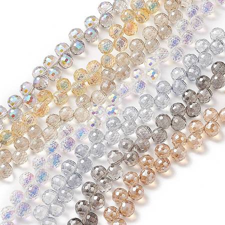 Transparent Glass Beads Strands GLAA-G096-01-1