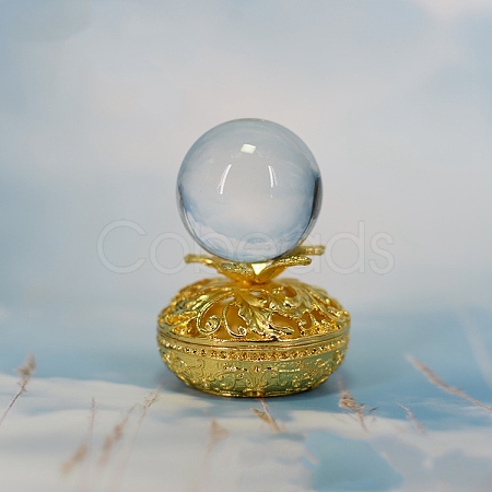 Round Mini Alloy Crystal Ball Display Bases PW-WG18694-04-1