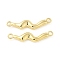 Rack Plating Alloy Connector Charms, Cadmium Free & Lead Free, Wave Links, Light Gold, 6x27x2.5mm, Hole: 1.6mm