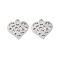 Non-Tarnish 316 Stainless Steel Charms, Heart Charm, Laser Cut, Stainless Steel Color, 13x13x1mm, Hole: 1.5mm