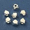 Rack Plating Brass Spacer Beads, Long-Lasting Plated, Cadmium Free & Lead Free, Polygon, Silver, 4x4mm, Hole: 1.9mm