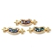 Rack Plating Brass Micro Pave Clear Cubic Zirconia Heart Connector Charms, with Enamel & Shell, Real 18K Gold Plated, Long-Lasting Plated, Lead Free & Cadmium Free, Mixed Color, 10x31x4mm, Hole: 1.4mm