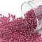 TOHO Round Seed Beads, Japanese Seed Beads, (356) Inside Color Light Amethyst/Fuscia Lined, 11/0, 2.2mm, Hole: 0.8mm, about 50000pcs/pound