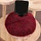 Mohair Glitter Yarn, for Weaving, Knitting & Crochet, Dark Red, 1.5~2mm, about 25g/Skein