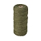 Cotton Macrame Cord, Round Macrame Rope for Wall Hangers, Boho Decorations, DIY Macrame Craft, Dark Olive Green, 3mm, about 109.36 Yards(100m)/Roll