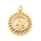 Brass Micro Pave Clear Cubic Zirconia Pendants, Gesture, Real 18K Gold Plated, 21x18x2mm, Hole: 3mm