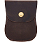 New Men's Leather Card Holders, Waist Belt Wallets, with Alloy Snap Button, Coconut Brown, 9.8x7.85x0.7cm