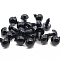 Plastic Doll Eyes, Craft Safety Eyes, with Spacer, for Doll Making, Half Round, Black, 8mm