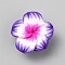 Handmade Polymer Clay Beads, Flower, Dark Violet, 10~11x25~26x25~26mm, Hole: 1.5mm