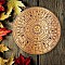 Wood Pendulum Board, Wooden Dowsing Divination Board, for Witchcraft Wiccan Altar Supplies, Flat Round, BurlyWood, 200x5mm