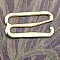 Zinc Alloy Slider Buckles, Adjustable Buckle Fasteners, for Strap Leathercraft Bag Belt, Golden, 10.5x19x1.5mm, Hole: 2x15mm