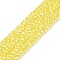 Electroplate Glass Beads Strands, Pearl Luster Plated, Faceted, Rondelle, Yellow, 2.9~3.3x2mm, Hole: 0.8mm, about 148~150pcs/strand, 39.5~40cm