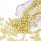 TOHO Round Seed Beads, Japanese Seed Beads, (948) Inside Color Amber/Cream Lined, 8/0, 3mm, Hole: 1mm, about 10000pcs/pound