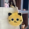 Cartoon Cat Plush Pouches, Wallets for Children, Gold, 11x10cm