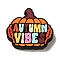 Autumn Theme Silicone Beads, Colorful, Pumpkin, 27.5x8mm, Hole: 2mm