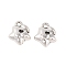 Rack Plating Alloy Enamel Charms, Star Charm, Platinum, Black, 12x10x5.5mm, Hole: 1.5mm