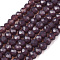 Opaque Solid Color Imitation Jade Glass Beads Strands, Faceted, Rondelle, Purple, 2.3~2.7x1.5mm, Hole: 0.4mm, about 150~155pcs/strand, 32~33cm