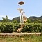 Wood Wind Chime, with Metal Tube, for Home Garden Outdoor Hanging Decorations, Star, 700mm