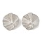 Lotus Leaf Iron Stud Earrings, with Alloy Pin, Platinum, 55x53mm