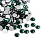 Glass Flat Back Rhinestone, Grade A, Back Plated, Faceted, Half Round, Emerald, 4.6~4.8mm, about 1440pcs/bag