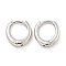 Rack Plating Brass Hoop Earrings, Cadmium Free & Lead Free, Long-Lasting Plated, Ring, Platinum, 3x12mm