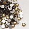 Faceted Glass Flat Back Rhinestone for Garment, Grade A, Back Plated, Half Round, Smoked Topaz, 3~3.2mm, about 1440pcs/bag