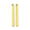 Ion Plating(IP) 304 Stainless Steel Pendants, Column Bar Charm, Real 18K Gold Plated, 22x2mm, Hole: 1.2mm