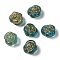 Transparent Lampwork Beads, Rose, Cadet Blue, 13x8mm, Hole: 1mm, about 65~75pcs/100g