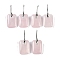 Natural Rose Quartz Dangle Earrings, with Rack Plating Brass Earring Hooks, Cadmium Free & Lead Free, Rectangle, 43.5x18mm