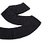 3 Yards Polyester Pleated Lace Ribbons, Garment Accessories, Black, 4-3/8~4-1/2 inch(112~113mm)