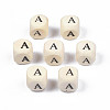 Printed Natural Schima Wood Beads WOOD-TAC0005-29A-01A-2
