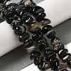 Natural Black Agate Beads Strands G-NH0017-B04-03-2