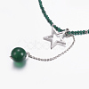 Natura Malaysia Jade Pendant Necklaces NJEW-K108-07A-2