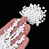 Frosted Opaque Glass Seed Beads SEED-R029-4mm-A01-5