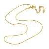 Long-Lasting Plated Brass Ball Chain Necklaces NJEW-G105-01G-1