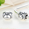 304 Stainless Steel 925 Thai Sterling Silver Puppy European Beads STER-FF0001-010-2