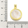 Brass Micro Pave Clear Cubic Zirconia Pendants KK-K354-04G-07-3