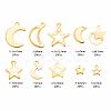 200Pcs 10 Style 304 Stainless Steel Charms STAS-LS0001-40-3