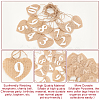 Burlap Table Numbers Cards AJEW-WH0248-115-4