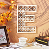 Hollow Wooden 3D Letter Wall Stickers HJEW-WH0043-57E-5