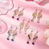 Natural Mixed Stone Dangle Earrings EJEW-JE06130-2